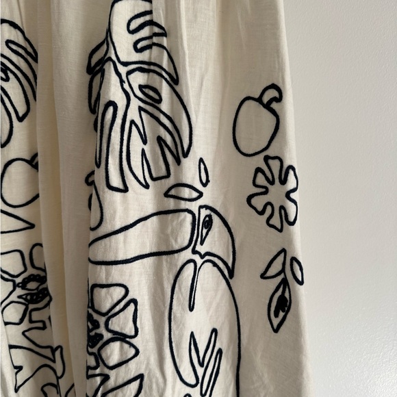 Anthropologie Farm Rio White Halter Maxi Resort Sundress - Picture 7 of 9